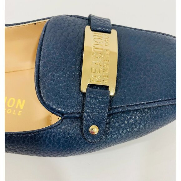 Kenneth Cole Reaction Flash Time  Navy Leather Flat - Women's Size , - Picture 7 of 8